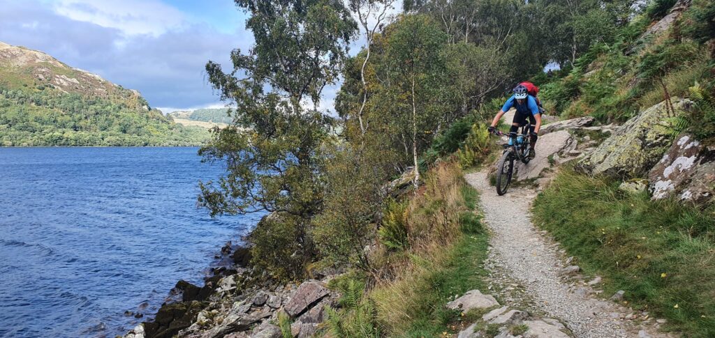 Beautiful singletrack along the shores of Ullswater