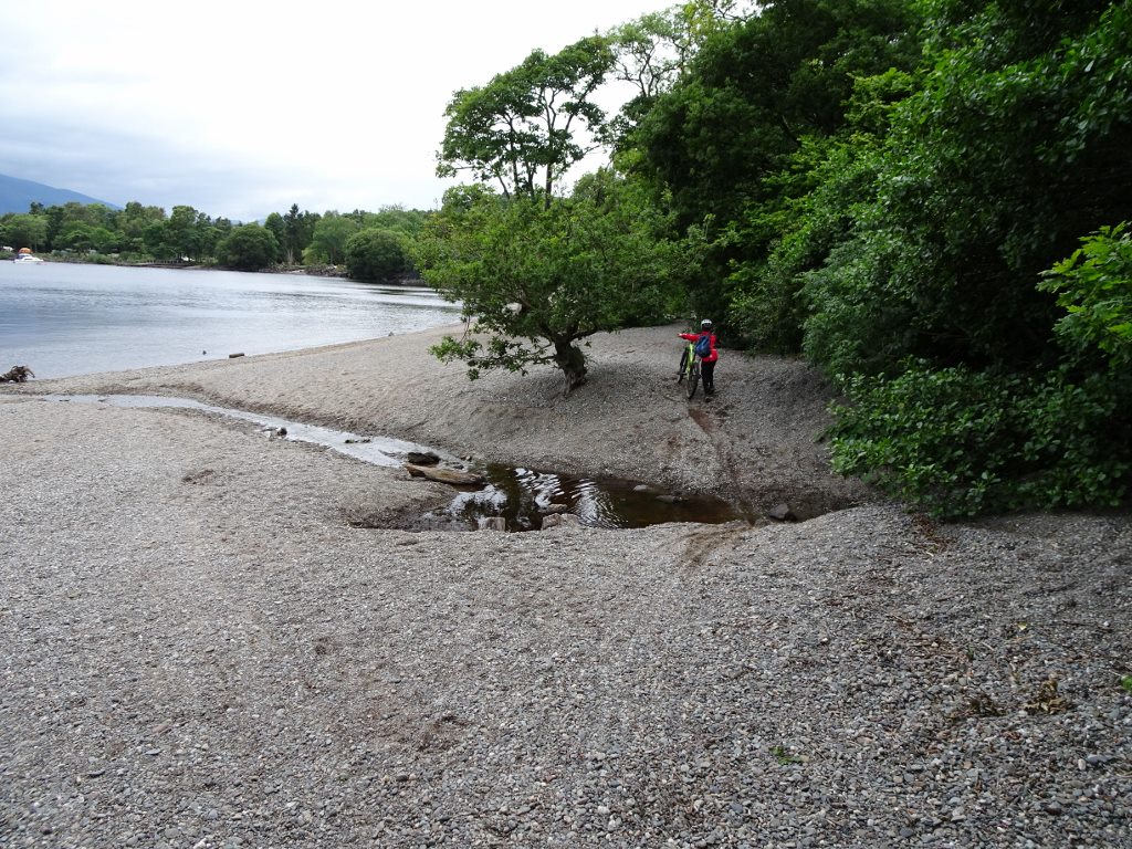 Riding near Millarochy Bay on the west Highland Way